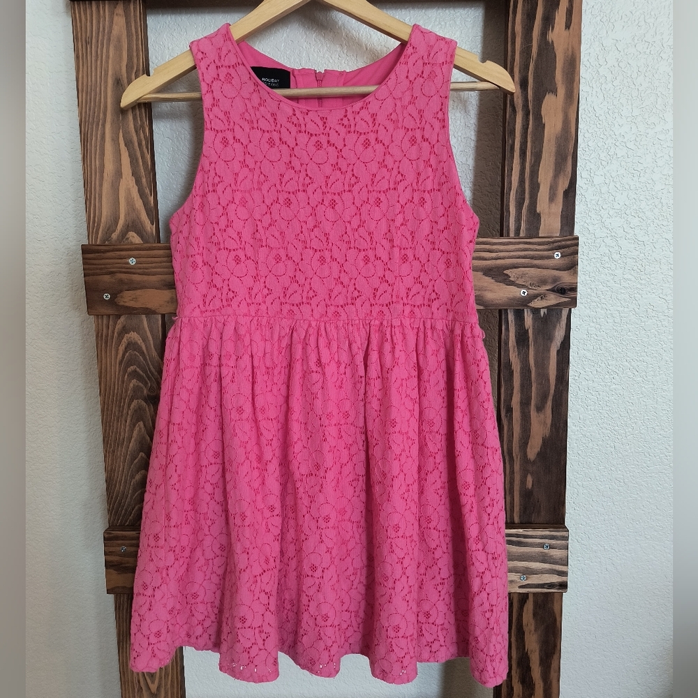 Holiday Editions Lacey Pink Dress Girls XL